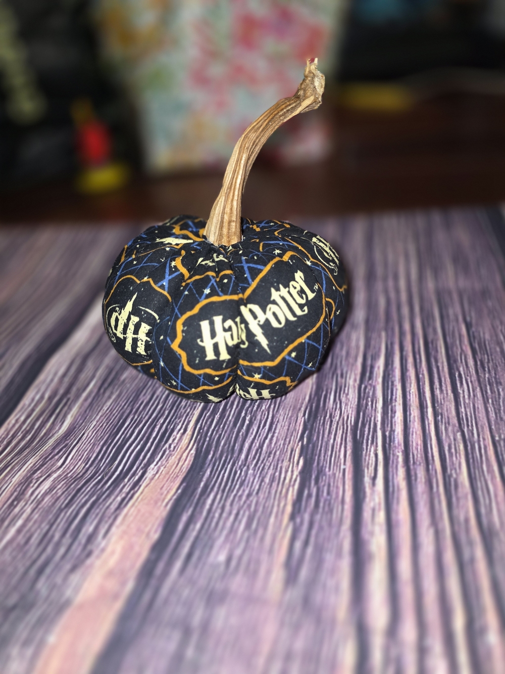 Warner Bros. Harry Potter Navy and Gold Fabric Pumpkin